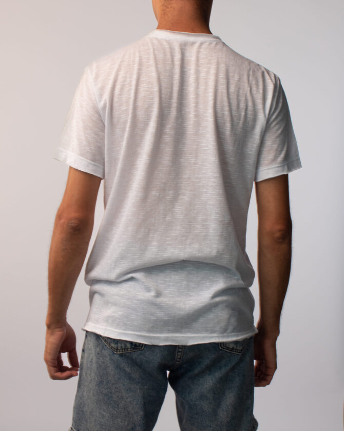 CAMISETA CREW NECK BOLSO AZUL MASCULINA CORONA BRANCO