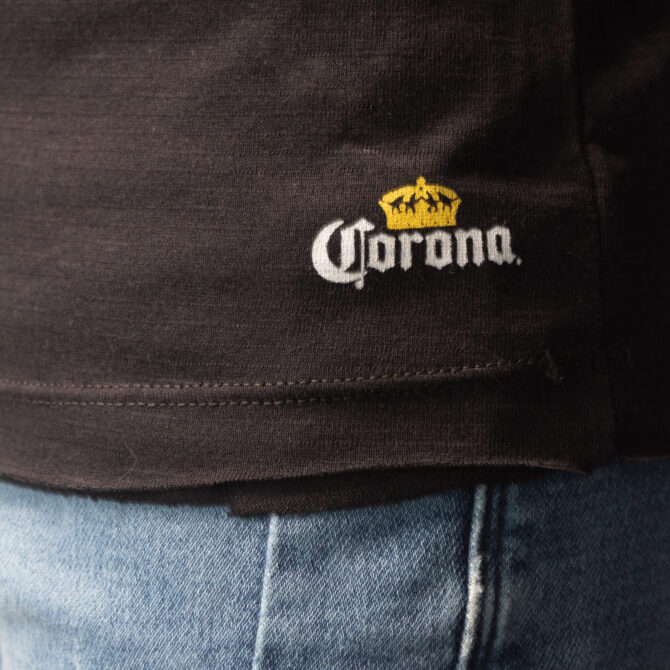 CAMISETA CREW NECK BOLSO AZUL MASCULINA CORONA PRETO M