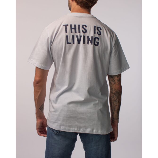 CAMISETA THIS IS LIVING CORONA MASC. G.E. BRANCO