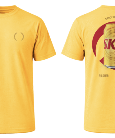 Camiseta Skol Rótulo Amarela